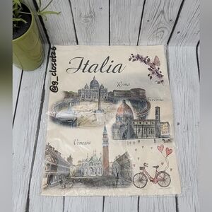 ITALIA BAG Canvas Tote Bag Gift Italy, NWT
